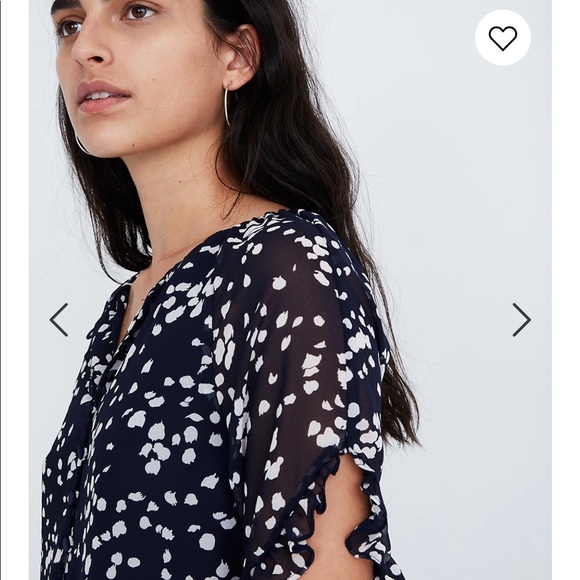 Madewell Memento Ruffle-Sleeve Top - Picture 2 of 10